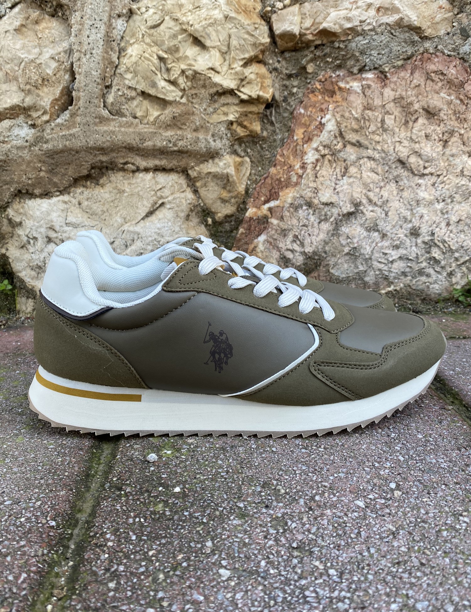 U.S. Polo Assn. ανδρικά λαδί casual sneakers CHRIS001OLI003